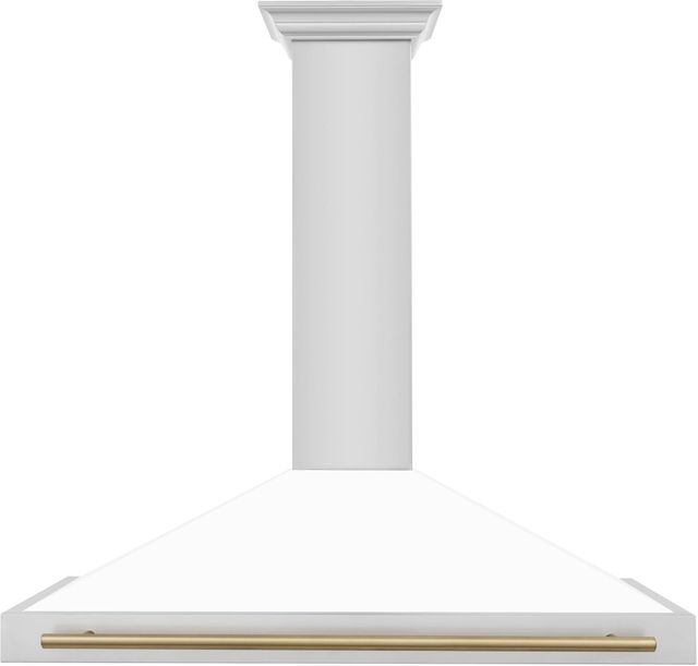 ZLINE 48" Autograph Edition White Matte Wall Mounted Range Hood-0
