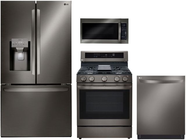 LG 4 Piece Black Stainless Steel Kitchen Package-0