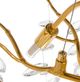 A & B Home Glass/Gold Chandelier with Hanging Leaves-5