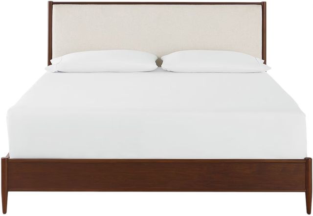 Bassett® Furniture Copenhagen Espresso Queen Upholstered Panel Bed-1