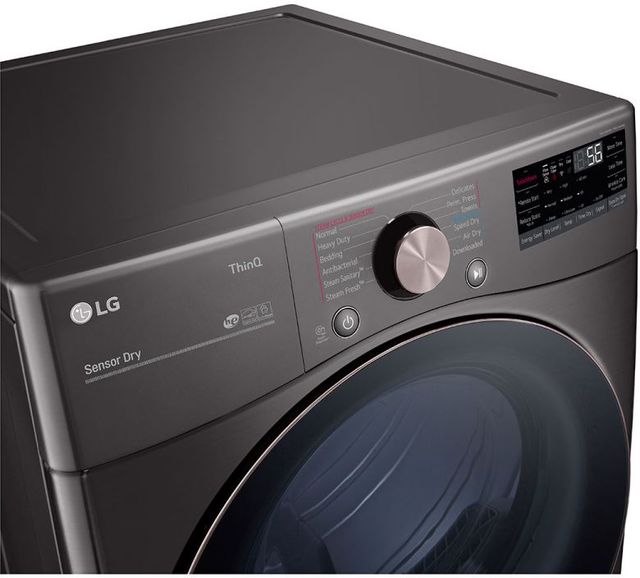 LG Black Stainless Steel Front Load Washer & Gas Dryer Laundry Pair-3