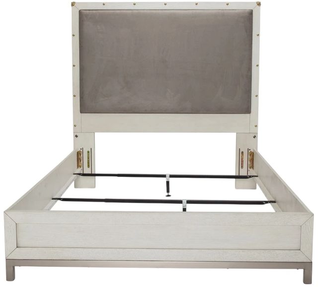 Michael Amini® Menlo Station Eucalyptus/Gray California King Panel Bed-2