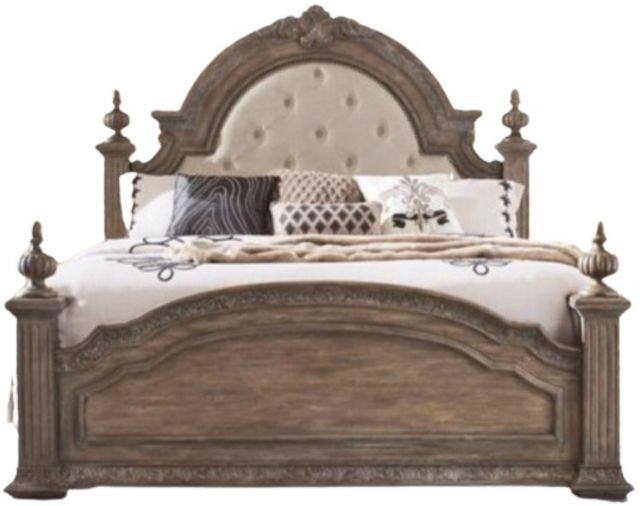 Liberty Furniture Carlisle Court Chestnut Upholstered Queen Poster Bed-0