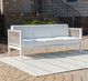 Linon Calabash White Aluminum/Fabric Outdoor 3-Seater Sofa-1
