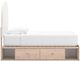 Signature Design by Ashley® Arloster Tan/White Twin Upholstered Panel Bed with 2-Drawer Storage-4