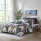 Olliix by INK+IVY 3 Piece Navy King/California King Alpine Printed Cotton Coverlet Set-2