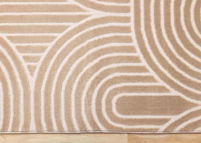 Kalora Interiors Leo Beige/Cream 5'x8' Area Rug-3