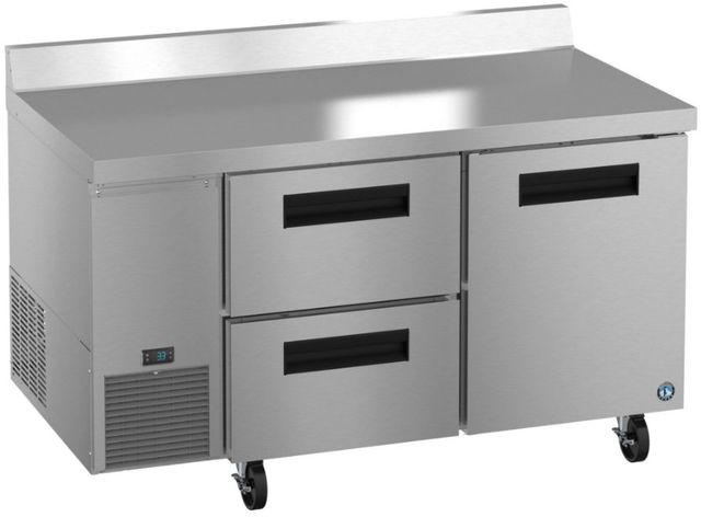 Hoshizaki Steelheart® 60" 17.22 Cu. Ft. Stainless Steel Two Section Worktop Side Mount Refrigerator with Drawer/Door Combo-2