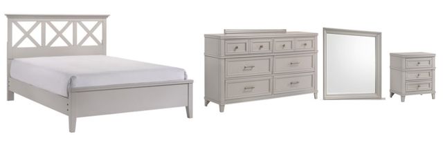 Bernards Nova II 4-Piece Gray Queen X Full Bedroom Set-0