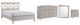 Bernards Nova II 4-Piece Gray Queen X Full Bedroom Set-0