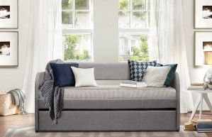 Mazin Furniture Roland Gray Twin Daybed with Trundle-3