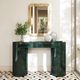 TOV Furniture Mira Green High Gloss Console Table-1
