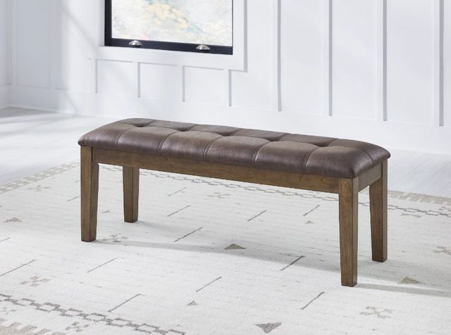 Signature Design by Ashley® Broxtyn Light Brown Large Upholstered Dining Bench-2