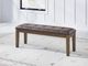 Signature Design by Ashley® Broxtyn Light Brown Large Upholstered Dining Bench-2