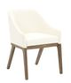Leslie Ivory Upholstered Dining Arm Chair-0