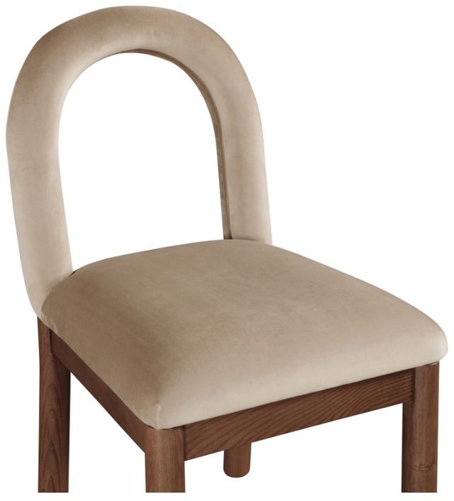 Meridian Furniture Conrad Beige/Walnut Upholstered Dining Chair-4