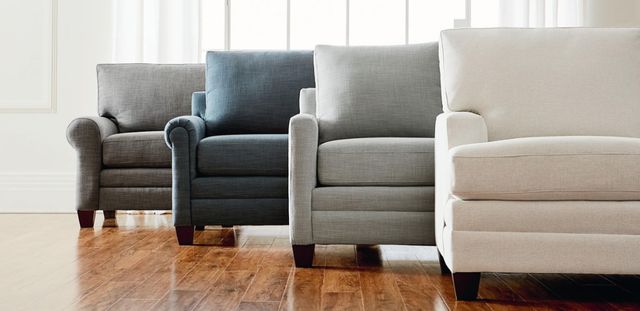 Bassett® Furniture Customizable Carolina Leather Panel Arm Chair-4