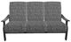 Telescope Casual St. Catherine Agra Classic/Black Aluminum/Fabric Outdoor MGP Cushion Three-Seat Sofa with Chestnut Rustic Arms-1