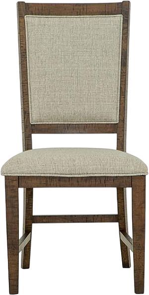 Magnussen Home® Bay Creek Baja Fog/Toasted Nutmeg Step Up Side Chair with Upholstered Seat and Back-1
