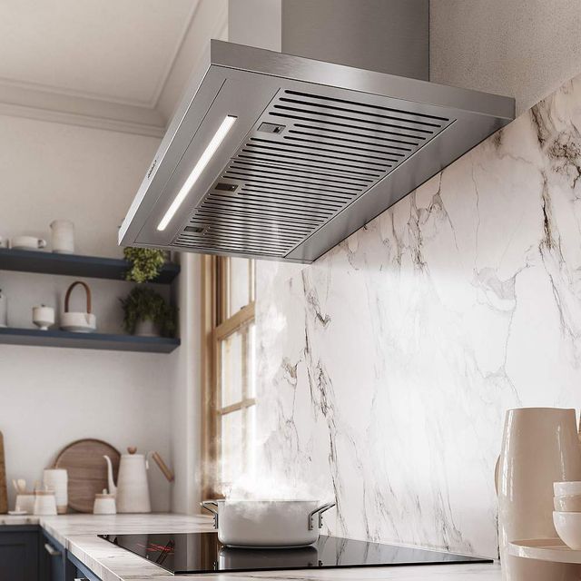 Falmec Vulcano Plus NRS 30" Matte Black Wall Mounted Range Hood-2