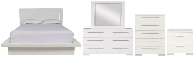 New Classic® Home Furnishings Sapphire 5-Piece White Queen Bedroom Set-0