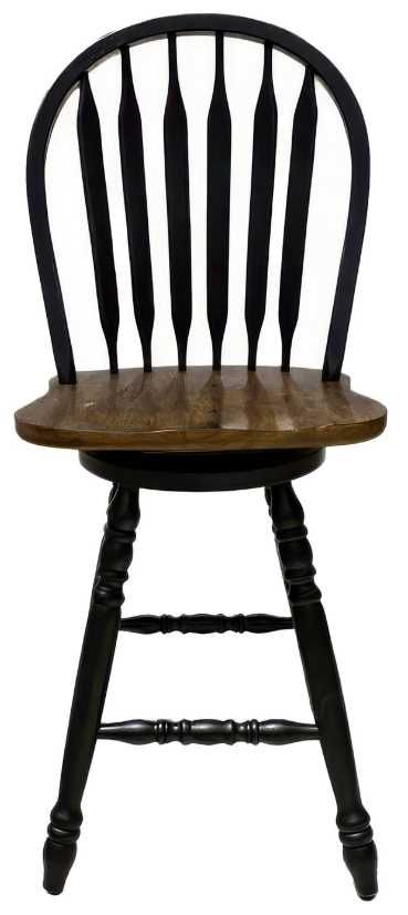 Liberty Furniture Carolina Crossing Windsor Antique Honey/Black Swivel Counter Stool-2