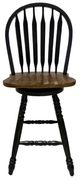 Liberty Furniture Carolina Crossing Windsor Antique Honey/Black Swivel Counter Stool-2