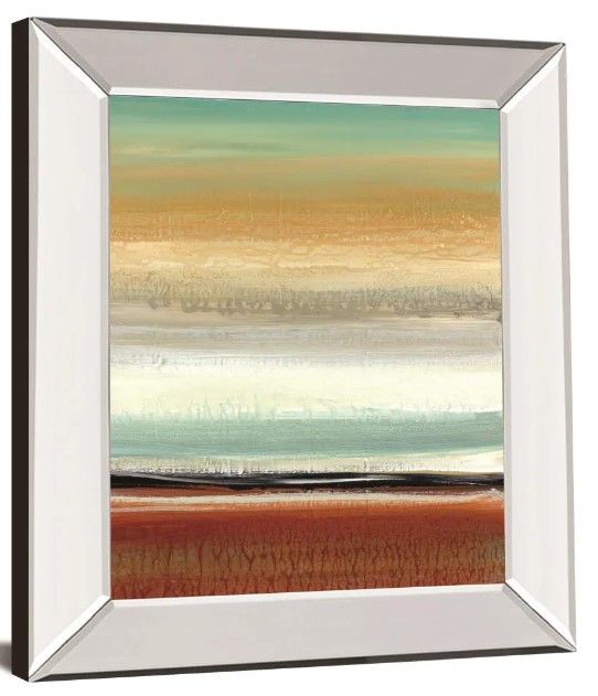 Classy Art Horizon Lines II By Tesla, C  Mirror Framed Wall Art-0