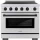 ZLINE Autograph Edition Paramount 36" Satin Stainless Steel Pro Style Induction Range with Matte Black Accents-0