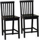 Linon Tory 2-Piece Black Counter Stool Set-0