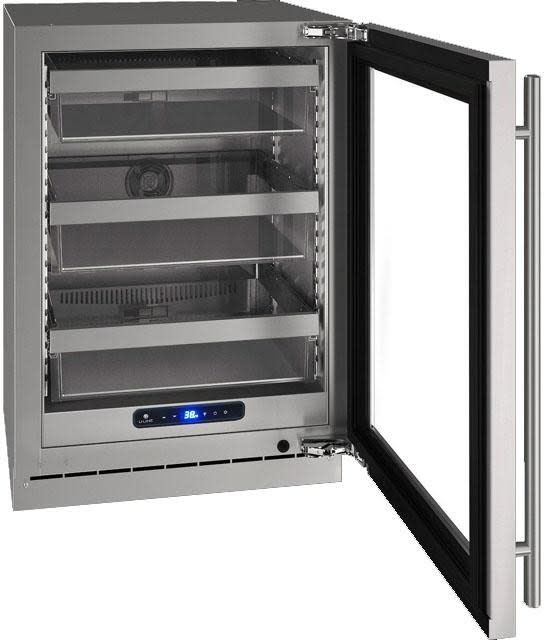 U-Line® 5 Class 24" Stainless Frame Beverage Center-1