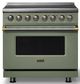 Viking® 5 Series 36" Eucalyptus Pro Style Induction Range with Brushed Brass Trim-0