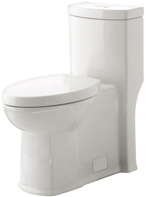 American Standard Boulevard White One-Piece Toilet Tank Cover-1