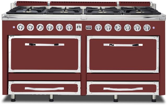 Viking® Tuscany 66" Reduction Red Dual Fuel Pro-Style Dual Fuel Natural Gas Range-0