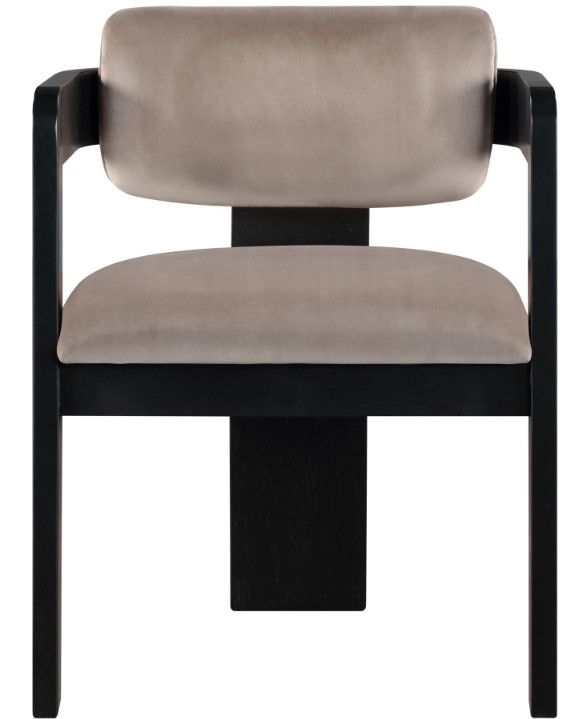 Meridian Furniture Sacha Taupe/Black Velvet Dining Chair-1