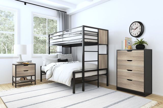Intercon Midtown Youth Black/Ebano Nightstand-4