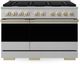 ZLINE Marino 48" Stainless Steel Pro Style Gas Range with 8-Burner and Polished Gold Accents-0
