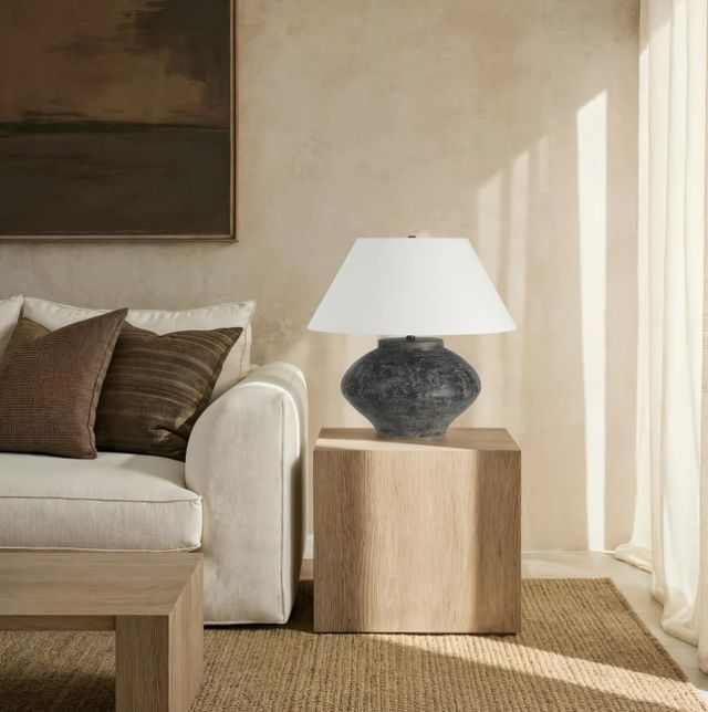 Renwil® Patina Distressed Charcoal Table Lamp-1