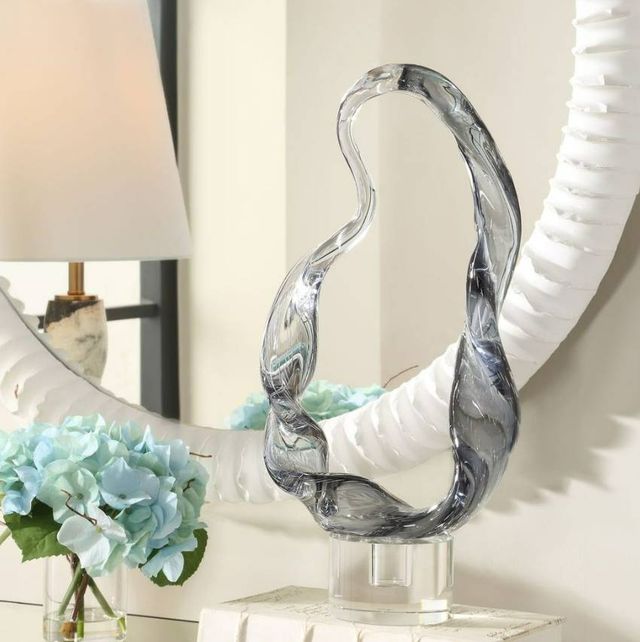 Uttermost® Luminous Twist Smoked Glass Sculpture-1