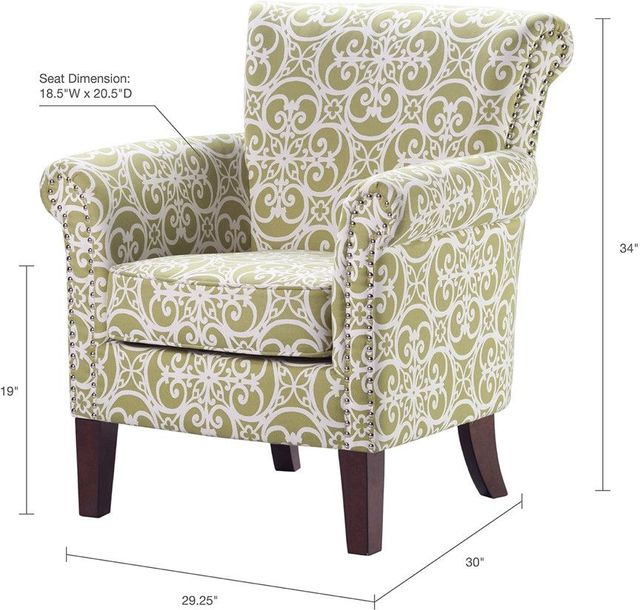 Olliix by Madison Park Green Brooke Tight Back Club Chair-1