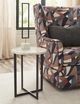 Hammary® Hidden Treasures White Onyx Marble Top Accent Table with Black Metal Base-1