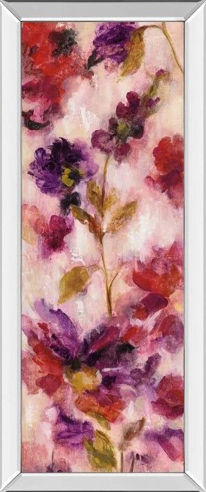 Classy Art Exuberant Florals III by Silvia Vassileva Mirrored Frame Wall Art-0