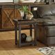 Flexsteel® Carpenter Brown Chairside Table with Black Metal Frame-2