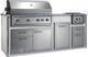 XO Designer 99" White Outdoor Kitchen Island -1