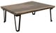 International Furniture Direct Natural Parota Cappuccino Brown Cocktail Table -0
