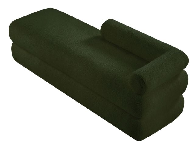 Meridian Furniture Kennedy Green Teddy Fabric Bench-2