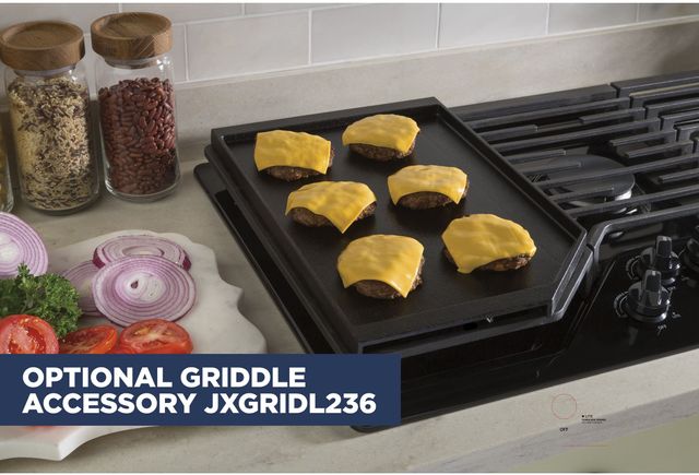 GE® Black 36" Cast Iron Griddle-5