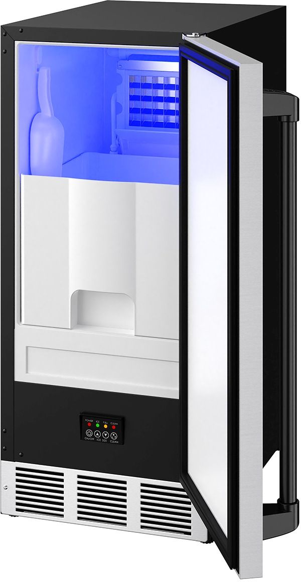 Thor Kitchen Gordon Ramsay Series 15" Stainless Steel/Black Undercounter Ice Maker-4