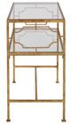 Uttermost® Genell Glass Top Side Table with Antique Gold Frame-3