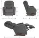 La-Z-Boy® Dorian Mocha Leather Manual Rocker Recliner-2